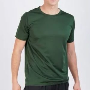 Real Essentials Men's Green Crew Neck Short Sleeve T-Shirt
